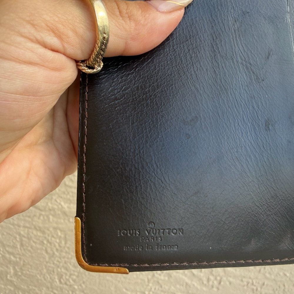 Louis Vuitton Black and Brown Monogram Wallet - Picture 6 of 7